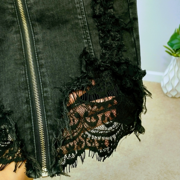 Doubleone.K Black Jean Mini Skirt - Picture 5 of 12